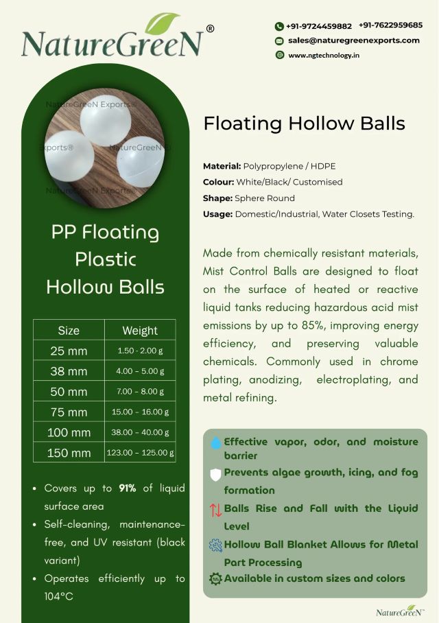 Polypropylene Hollow Float Balls